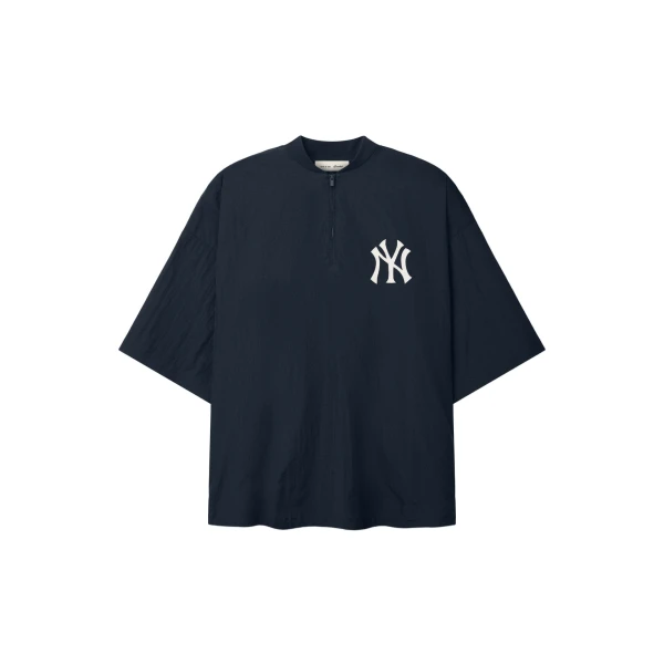 Fear of God Essentials Yankees 3/4 Sleeve Pullover in Dark Sapphire | Coveti