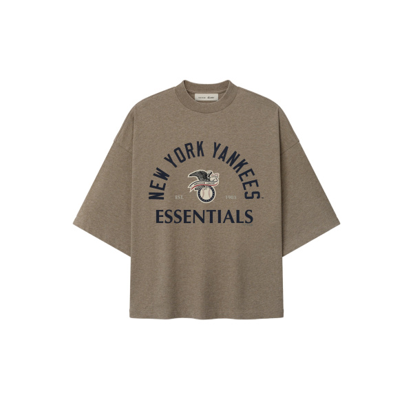 Fear of God Essentials Yankees American League Merch Tee in Homestead Heather | Coveti