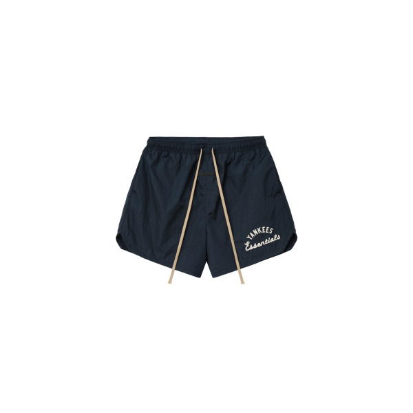 Fear of God Essentials Yankees Gym Short in Dark Sapphire | Coveti