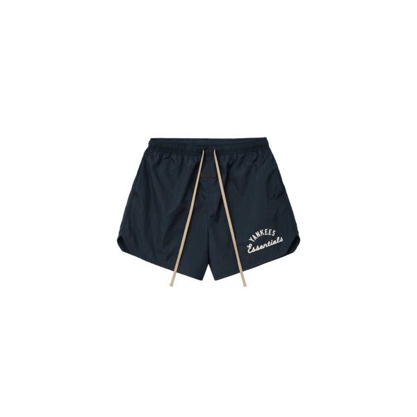Fear of God Essentials Yankees Gym Short in Dark Sapphire | Coveti