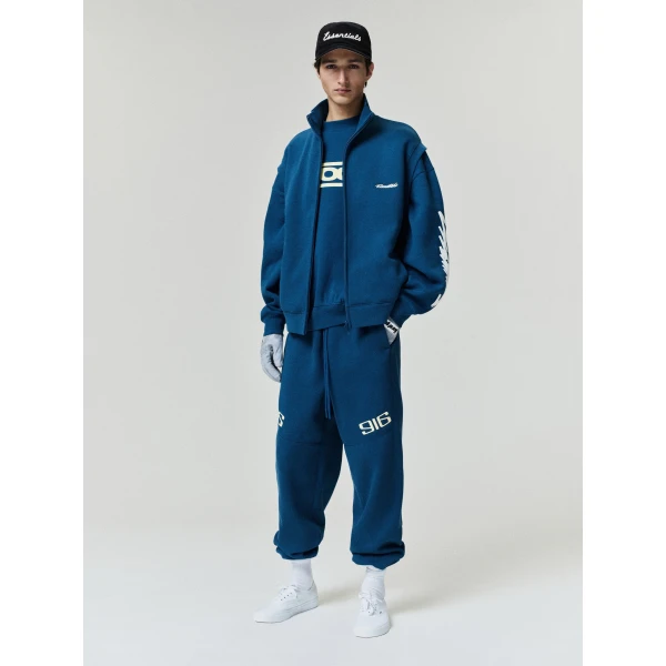 Fear of God Essentials Zip Vest in Night Sea | Men Jackets | Coveti