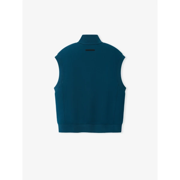 Fear of God Essentials Zip Vest in Night Sea | Men Jackets | Coveti
