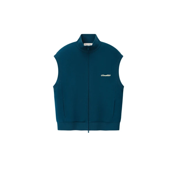 Essentials Zip Vest in Night Sea