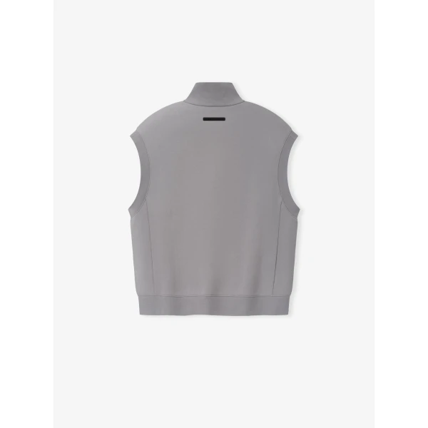 Fear of God Essentials Zip Vest in Smoke | Men Jackets | Coveti