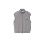 Fear of God Essentials Zip Vest in Smoke | Coveti