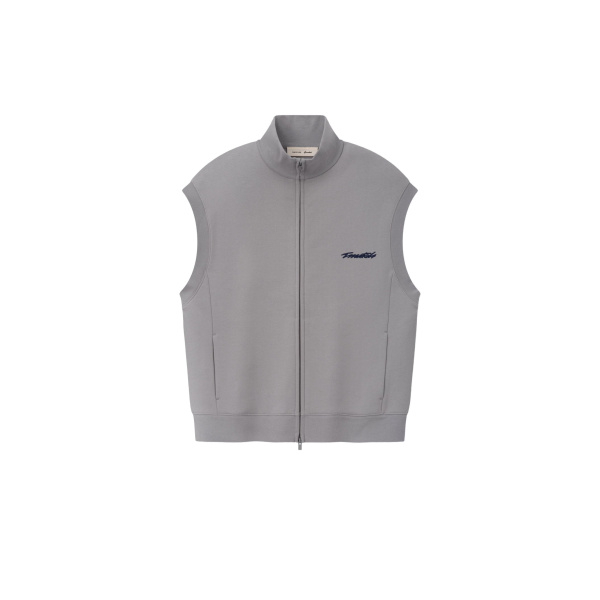 Fear of God Essentials Zip Vest in Smoke | Coveti