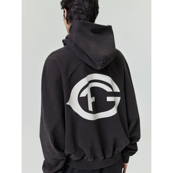Fear of God F of G Classic Half Raglan Hoodie with Pocket in Dark Brown | Sweatshirts | Coveti