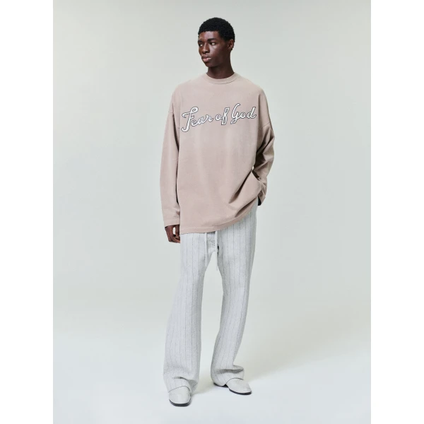 Fear of God FG 9 Long Sleeve Tee in Dune Pearl | T-shirts & vests | Coveti