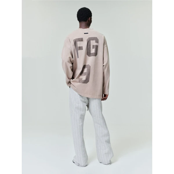 Fear of God FG 9 Long Sleeve Tee in Dune Pearl | T-shirts & vests | Coveti