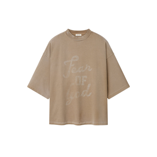 Fear of God Fear of God 9 Tee in Dune Pearl | Coveti