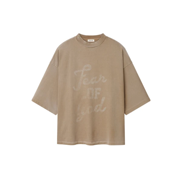 Fear of God Fear of God 9 Tee in Dune Pearl | Coveti