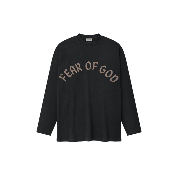 Fear of God Fear of God, F OF G Long Sleeve Tee in Black | Coveti