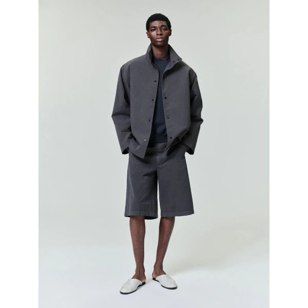 Fear of God Garment Dyed Cotton Casual Short in Dark Grey | Shorts | Coveti