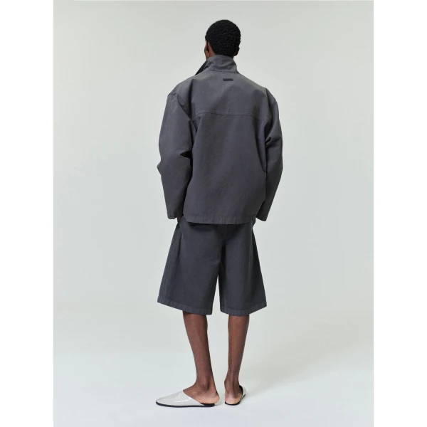 Fear of God Garment Dyed Cotton Casual Short in Dark Grey | Shorts | Coveti