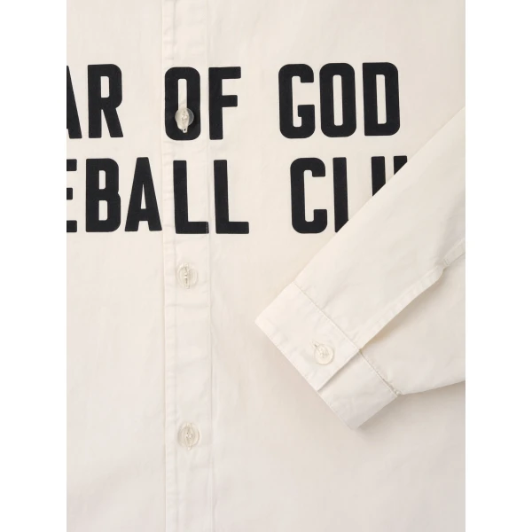 Fear of God Garment Dyed Cotton Relaxed Shirt in Natural | Men Shirts | Coveti