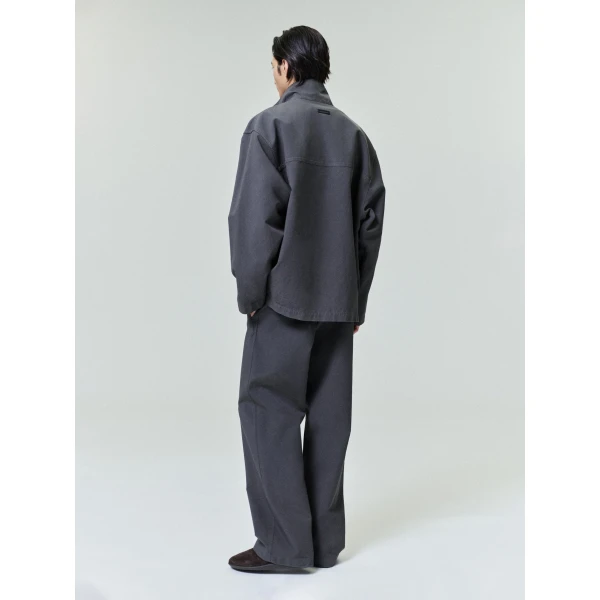 Fear of God Garment Dyed Cotton Sport Jacket in Dark Grey | Men Jackets | Coveti