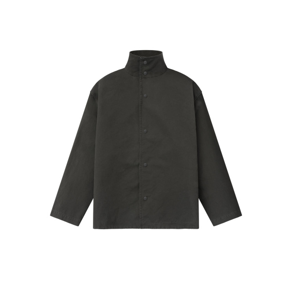 Fear of God Garment Dyed Cotton Sport Jacket in Dark Grey | Coveti