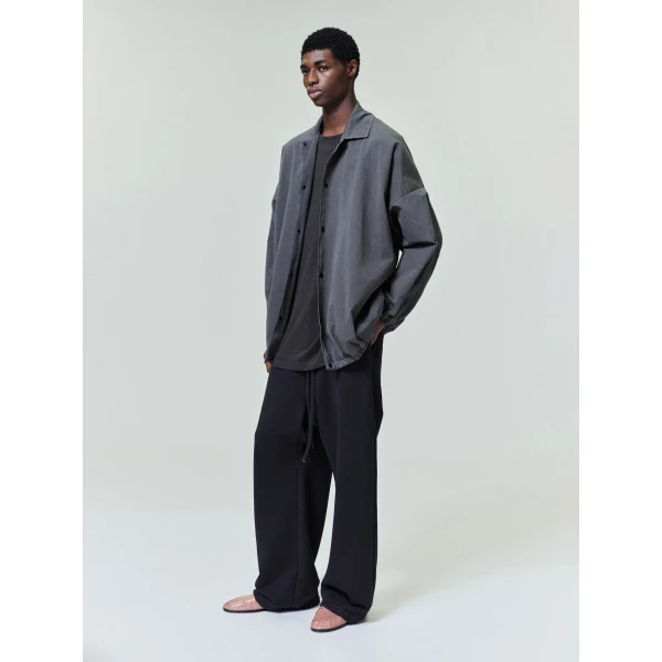 Fear of God Garment Dyed Cotton Windbreaker in Dark Grey | Men Jackets | Coveti