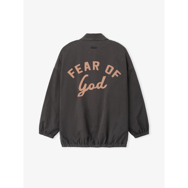 Fear of God Garment Dyed Cotton Windbreaker in Dark Grey | Men Jackets | Coveti