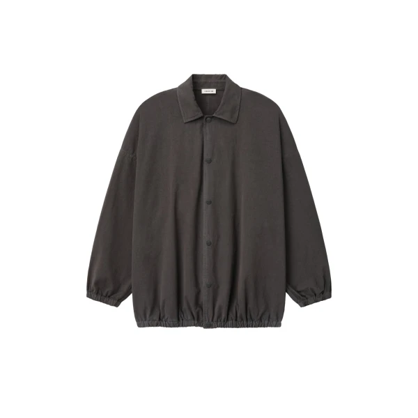 Garment Dyed Cotton Windbreaker in Dark Grey