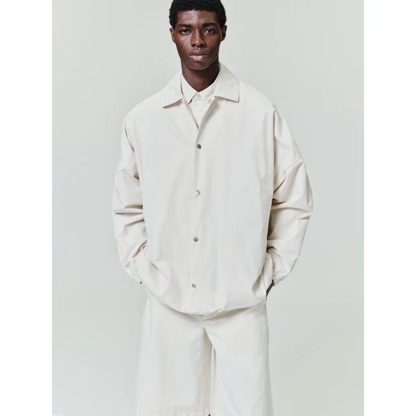 Fear of God Garment Dyed Cotton Windbreaker in Natural | Men Jackets | Coveti