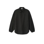 Fear of God Grey Striped Wool Elastic Cuff Shirt in Grey Striped | Coveti