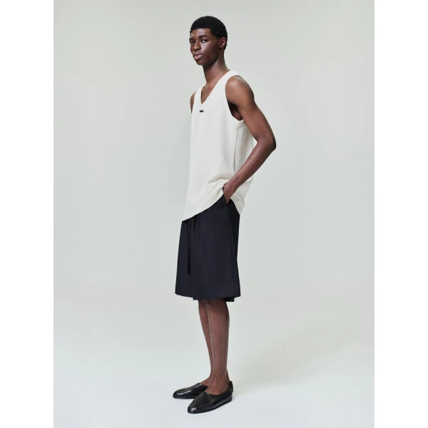 Fear of God Knitted Tank Top in Cream | Men Knitwear | Coveti