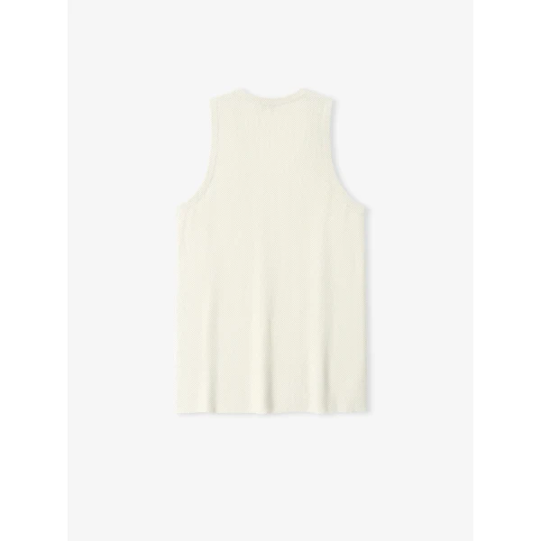 Fear of God Knitted Tank Top in Cream | Men Knitwear | Coveti