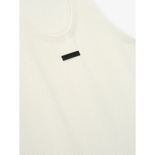 Fear of God Knitted Tank Top in Cream | Men Knitwear | Coveti