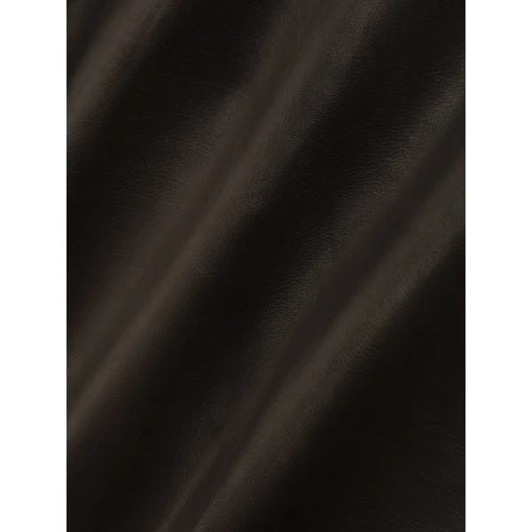 Fear of God Leather Relaxed Shirt in Dark Brown | Men Shirts | Coveti