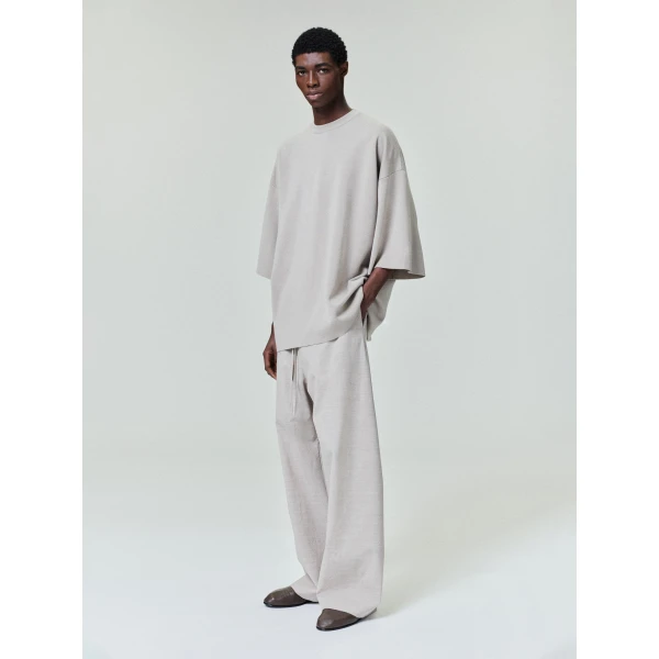 Fear of God Merino Milano Knit Tee in Dusty Beige | Men Knitwear | Coveti