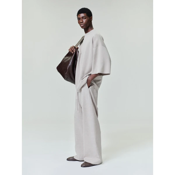 Fear of God Merino Milano Knit Tee in Dusty Beige | Men Knitwear | Coveti