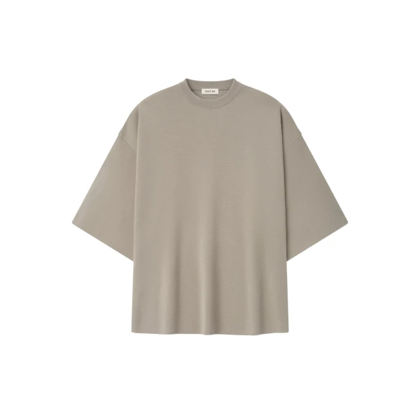 Merino Milano Knit Tee in Dusty Beige