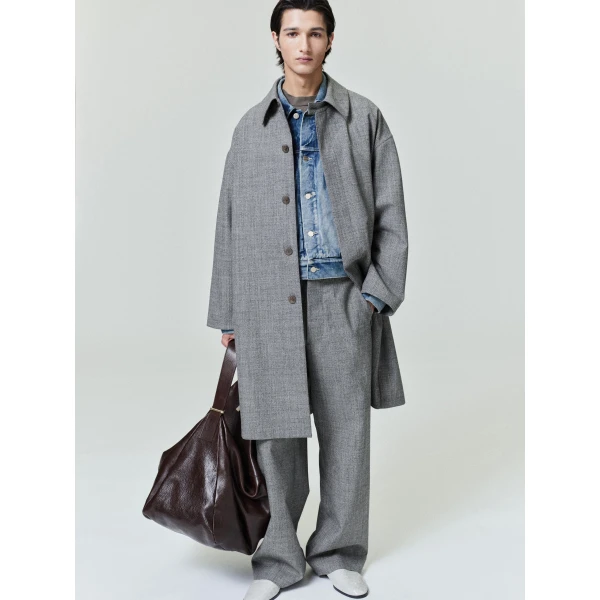 Fear of God Mouline Wool Casual Flat Front Pant in Off White and Black | Pants | Coveti