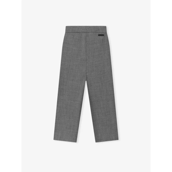Fear of God Mouline Wool Casual Flat Front Pant in Off White and Black | Pants | Coveti