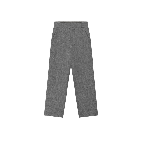 Fear of God Mouline Wool Casual Flat Front Pant in Off White and Black | Coveti