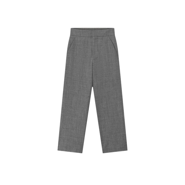 Fear of God Mouline Wool Casual Flat Front Pant in Off White and Black | Coveti