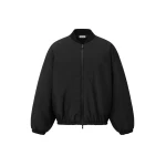 Fear of God Nylon Taffeta Padded Bomber Jacket in Off Black | Coveti