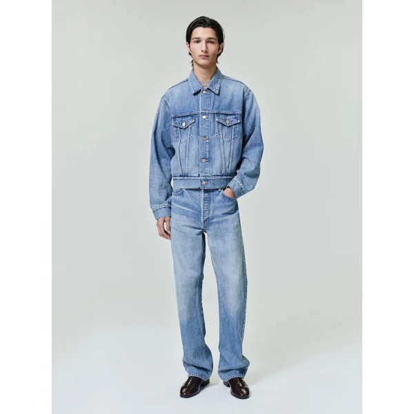Fear of God Straight 5 Pocket Jean in Medium Indigo | Pants | Coveti