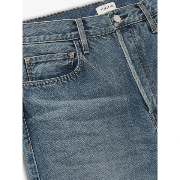Fear of God Straight 5 Pocket Jean in Medium Indigo | Pants | Coveti