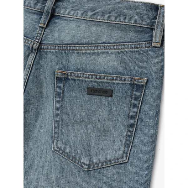 Fear of God Straight 5 Pocket Jean in Medium Indigo | Pants | Coveti