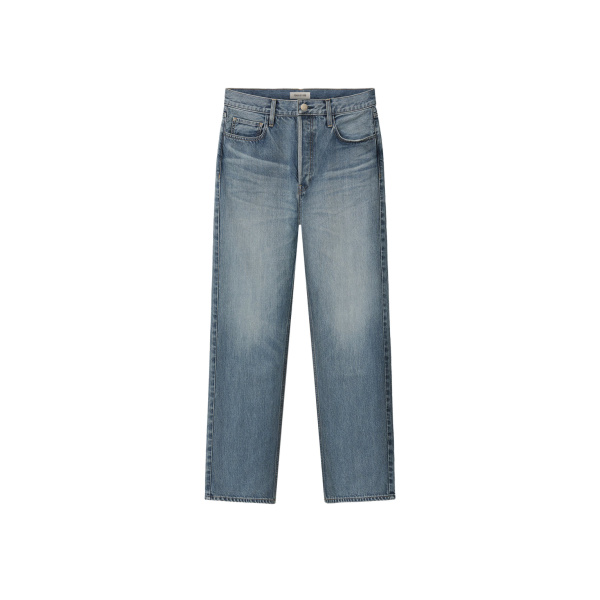 Fear of God Straight 5 Pocket Jean in Medium Indigo | Coveti