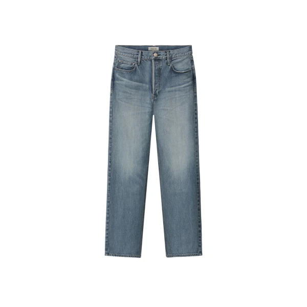Fear of God Straight 5 Pocket Jean in Medium Indigo | Coveti