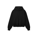 Fear of God Sunfaded Classic Half Raglan Hoodie with Pocket in Black | Coveti