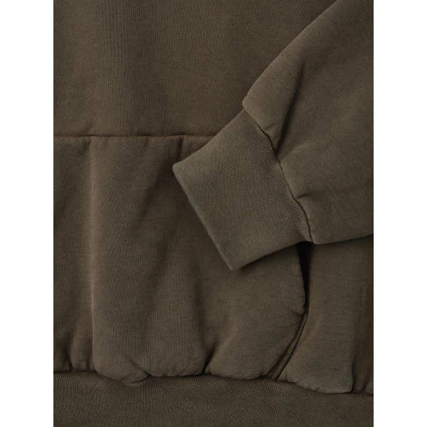 Fear of God Sunfaded Classic Half Raglan Hoodie with Pocket in Faded Brown | Sweatshirts | Coveti
