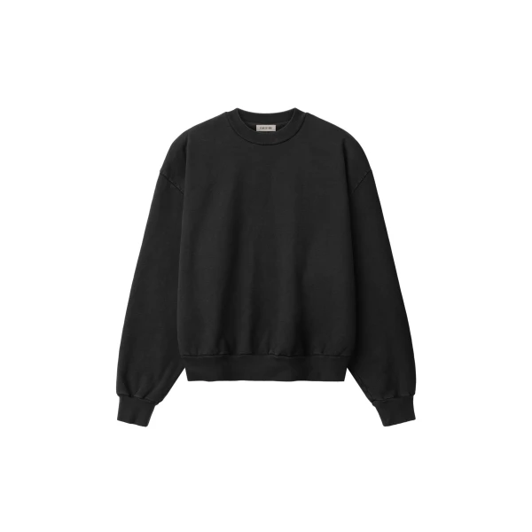 Fear of God Sunfaded Classic Half Raglan Sweatshirt in Black | Coveti