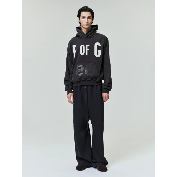 Fear of God Sunfaded Wide Leg Sweatpant in Black | Pants | Coveti