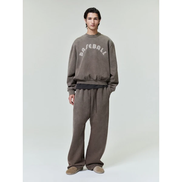 Fear of God Sunfaded Wide Leg Sweatpant in Faded Brown | Pants | Coveti