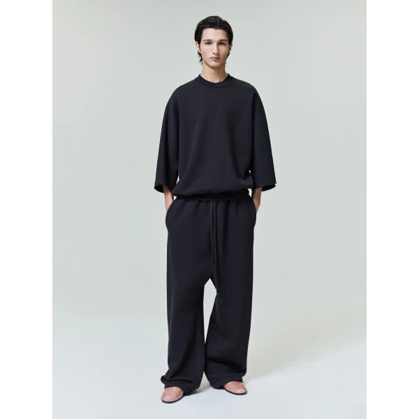 Fear of God Wide Leg Sweatpants in Black | Pants | Coveti