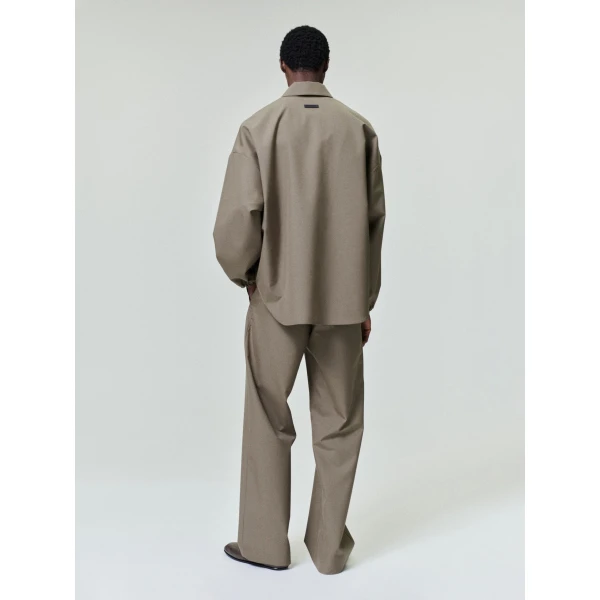 Fear of God Wool Poplin Casual Flat Front Pants in Clay | Pants | Coveti